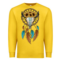 Lemon dreamer catcher bull skull Premium Sweatshirt - JahusDesignShop