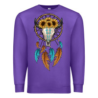 Purple dreamer catcher bull skull Premium Sweatshirt - JahusDesignShop