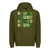 Army Green howdy st patrick s day Premium Hoodie - MaliasSmallBusiness
