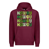 Burgundy howdy st patrick s day Premium Hoodie - MaliasSmallBusiness