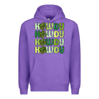Purple howdy st patrick s day Premium Hoodie - MaliasSmallBusiness