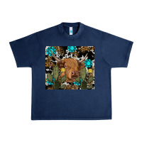 Navy western cow Urban Heavy Tee - RanaPortraitStore