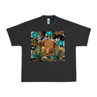 Pigment Black western cow Urban Heavy Tee - RanaPortraitStore