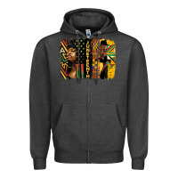 Charcoal Heather juneteenth brush stroke Zipper Hoodie - HRA Design Shop