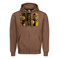 Chestnut juneteenth brush stroke Zipper Hoodie - HRA Design Shop