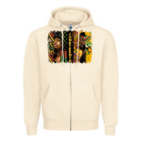 Sandshell juneteenth brush stroke Zipper Hoodie - HRA Design Shop
