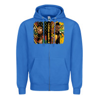 True Royal juneteenth brush stroke Zipper Hoodie - HRA Design Shop