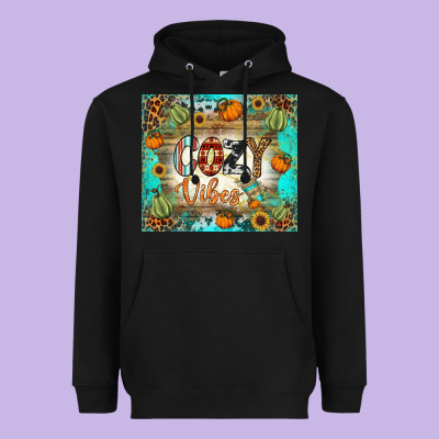 Cozy Vibes Tumbler Heavyweight Hoodie Designed By Bundleandbundleshop