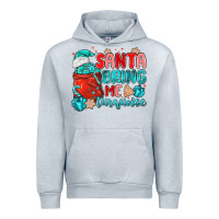 Heather Grey santa bring me turquoise Urban Hoodie - MaliasSmallBusiness