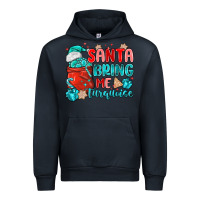 Navy santa bring me turquoise Urban Hoodie - MaliasSmallBusiness