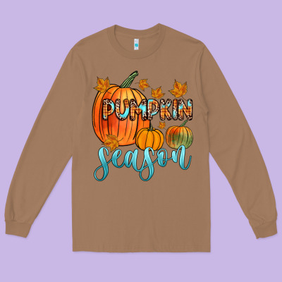 Pumpkin Season Long Sleeve Tee Designed By Zillion Design Studio