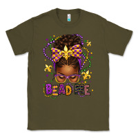 Army Green bead me mardi gras afro messy bun Classic Tee - texasbilliewilder