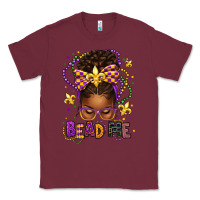 Burgundy bead me mardi gras afro messy bun Classic Tee - texasbilliewilder