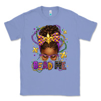 Colony Blue bead me mardi gras afro messy bun Classic Tee - texasbilliewilder