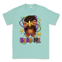 Seafoam bead me mardi gras afro messy bun Classic Tee - texasbilliewilder