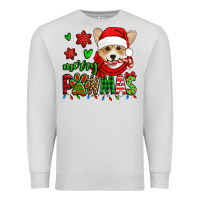 Dove Grey merry pawmas christmas corgi Premium Sweatshirt - Jasminsmagicworld