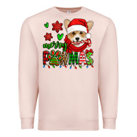 Pale Pink merry pawmas christmas corgi Premium Sweatshirt - Jasminsmagicworld