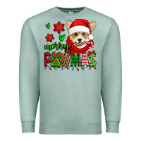 Seafoam merry pawmas christmas corgi Premium Sweatshirt - Jasminsmagicworld