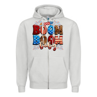 Dove Grey Boom boom baby Zipper Hoodie - Neo Western