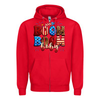 Red Boom boom baby Zipper Hoodie - Neo Western