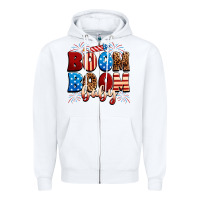 White Boom boom baby Zipper Hoodie - Neo Western