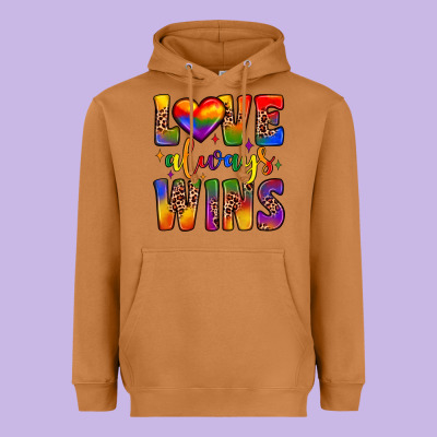 Love Always Wins Heavyweight Hoodie Designed By Jahusdesignshop