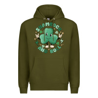 Army Green shamrock and roll Premium Hoodie - MaliasSmallBusiness