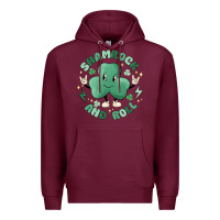 Burgundy shamrock and roll Premium Hoodie - MaliasSmallBusiness