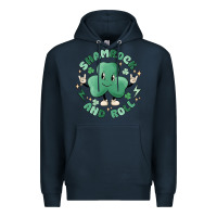 Navy shamrock and roll Premium Hoodie - MaliasSmallBusiness