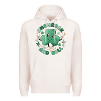 Pale Pink shamrock and roll Premium Hoodie - MaliasSmallBusiness