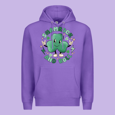 Shamrock And Roll Premium Hoodie Designed By Maliassmallbusiness
