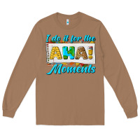 Toasted Coconut i do it for the aha moments Long Sleeve Tee - texasbilliewilder