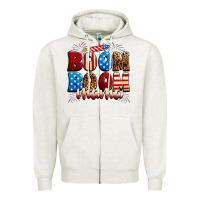 Oatmeal Heather Boom boom mama Zipper Hoodie - Neo Western