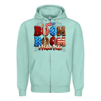 Seafoam Boom boom mama Zipper Hoodie - Neo Western