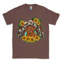 Chestnut scottish calf sunflowers rainbow Classic Tee - BarkalooDesign