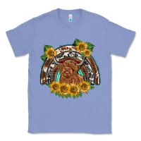 Colony Blue scottish calf sunflowers rainbow Classic Tee - BarkalooDesign