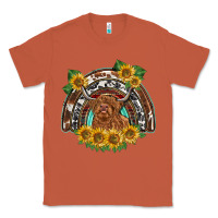 Copper scottish calf sunflowers rainbow Classic Tee - BarkalooDesign