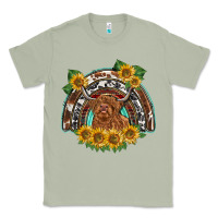 Matcha scottish calf sunflowers rainbow Classic Tee - BarkalooDesign