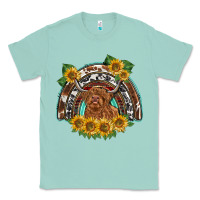 Seafoam scottish calf sunflowers rainbow Classic Tee - BarkalooDesign
