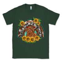 Sports Green scottish calf sunflowers rainbow Classic Tee - BarkalooDesign