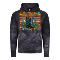 Cloud Black boot cactus sunflower gemstone Vintage Hoodie - AdoDesignShop