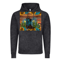 Vintage Black boot cactus sunflower gemstone Vintage Hoodie - AdoDesignShop