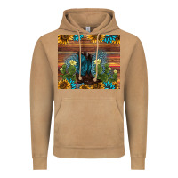 Vintage Camel boot cactus sunflower gemstone Vintage Hoodie - AdoDesignShop