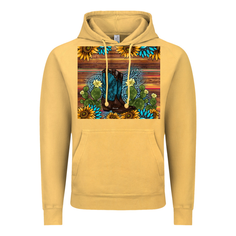 Boot Cactus Sunflower Gemstone Vintage Hoodie by AdoDesignShop | Teevron