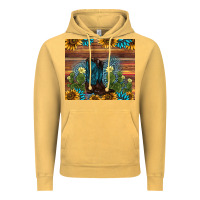Vintage Mustard boot cactus sunflower gemstone Vintage Hoodie - AdoDesignShop