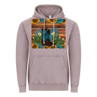 Vintage Zinc boot cactus sunflower gemstone Vintage Hoodie - AdoDesignShop