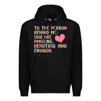 Black to the person behind me Premium Hoodie - MaliasSmallBusiness
