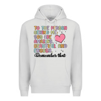 Dove Grey to the person behind me Premium Hoodie - MaliasSmallBusiness
