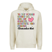 Oatmeal Heather to the person behind me Premium Hoodie - MaliasSmallBusiness