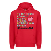 Red to the person behind me Premium Hoodie - MaliasSmallBusiness